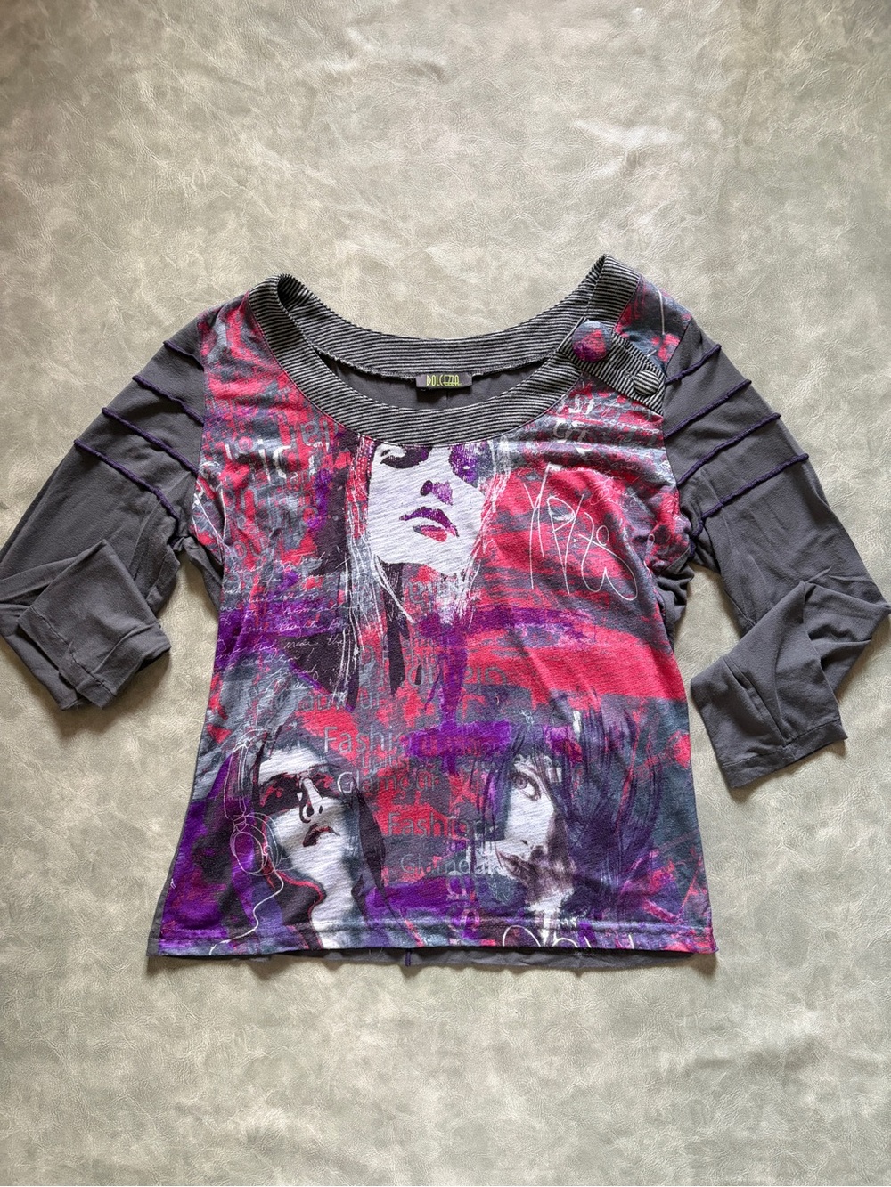 Y2K Dolcezza Abstract Fashion Art Top Grunge | Save the Queen Inspired - Picture 5 of 11